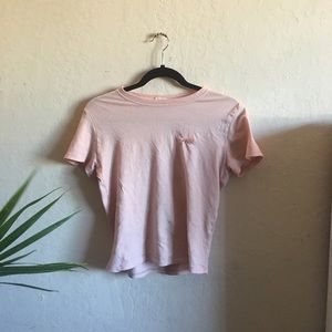 traded:) brandy melville baby pink bear tee